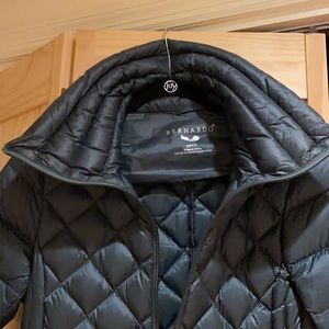 Green teal Bernardo nylon down filled puffer Sz S